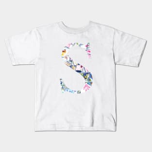 Gaudi Barcelona Mosaic Initial S Kids T-Shirt